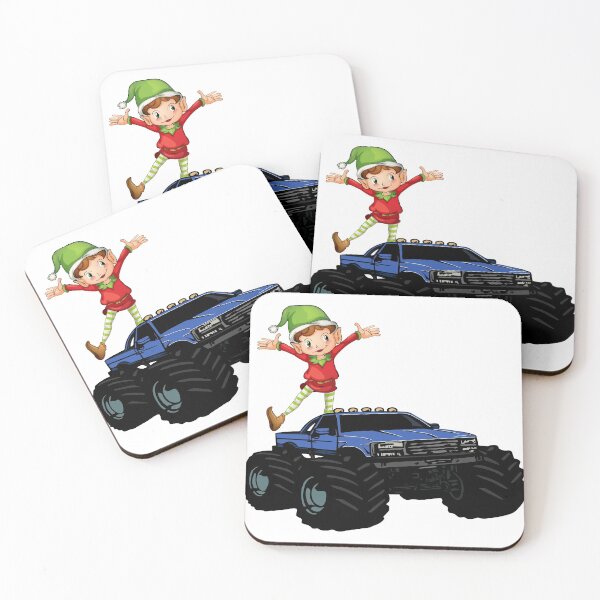 Item preview, Christmas Elf Riding Monster Truck designed and sold by STOREMAAR.