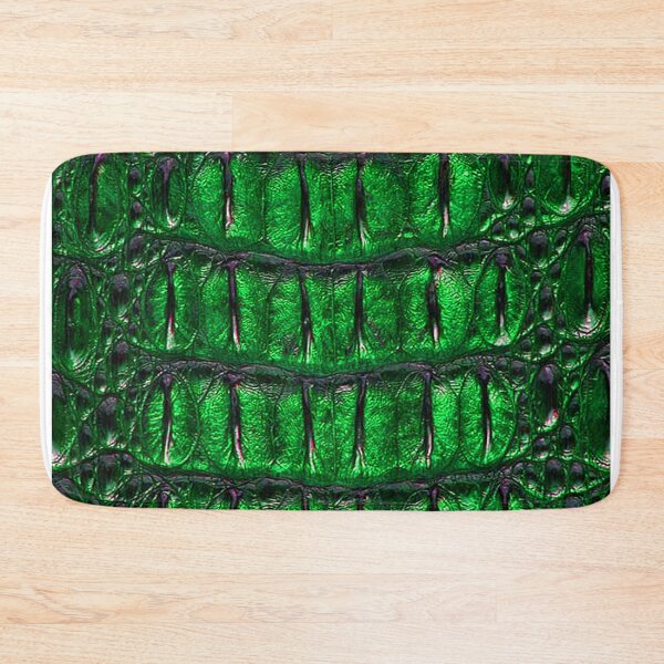 Item preview, Green Crocodile or Alligator Skin Pattern Bed Sheet Design designed and sold by PodiShawna.