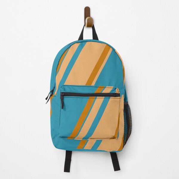 Item preview, Beach ~ Blue / Orange Stripe Design designed and sold by TomSaturnV.
