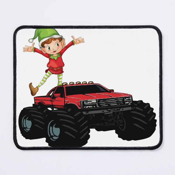 Item preview, Christmas Elf Riding Monster Truck designed and sold by STOREMAAR.
