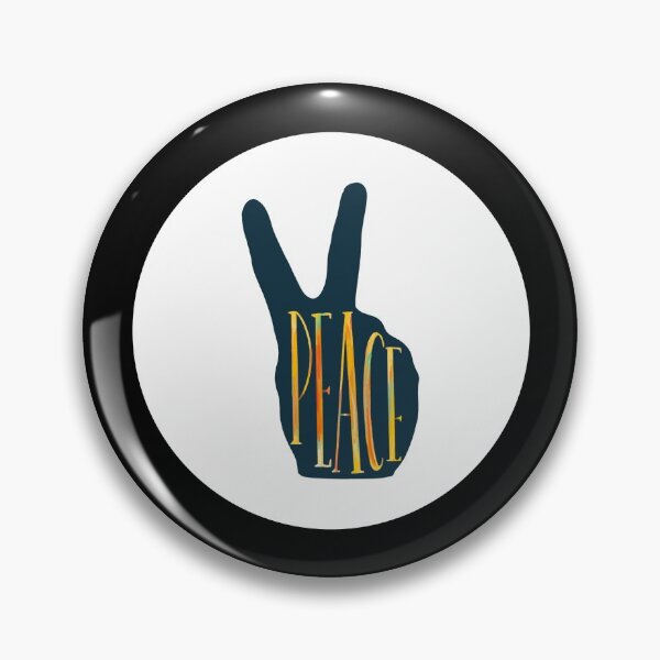 Item preview, Peace Hand Sign Peace white Love Freedom Hippie Gift designed and sold by Hyper-Field.