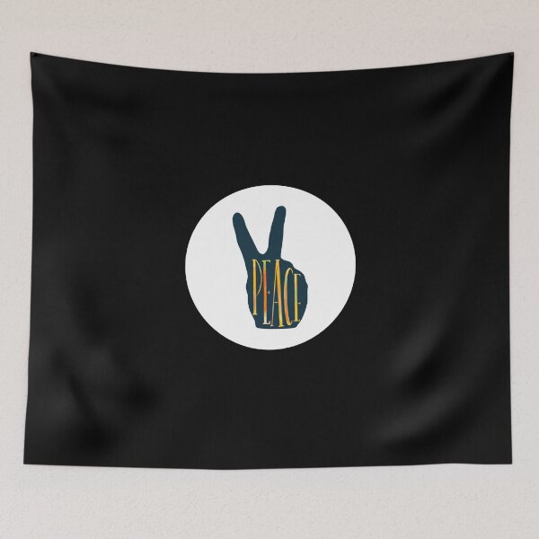 Item preview, Peace Hand Sign Peace white Love Freedom Hippie Gift designed and sold by Hyper-Field.