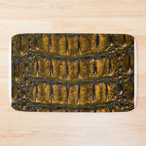 Item preview, Golden Crocodile or Alligator Skin Pattern Bed Sheet Design designed and sold by PodiShawna.