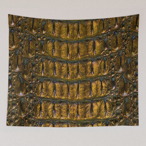 Item preview, Golden Crocodile or Alligator Skin Pattern Bed Sheet Design designed and sold by PodiShawna.