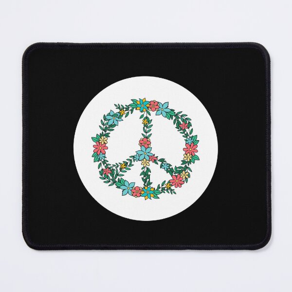 Item preview, Peace Sign Flowers Peace white Love Freedom Hippie Gift designed and sold by Hyper-Field.