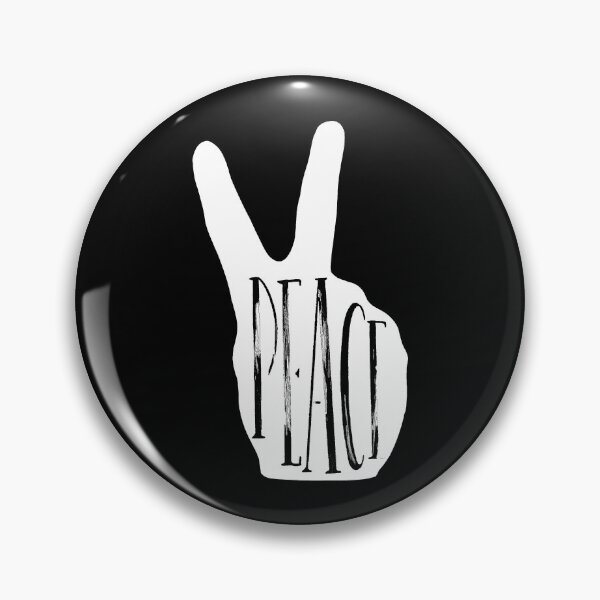 Item preview, Peace Hand Sign Peace white & black Love Freedom Hippie Gift designed and sold by Hyper-Field.