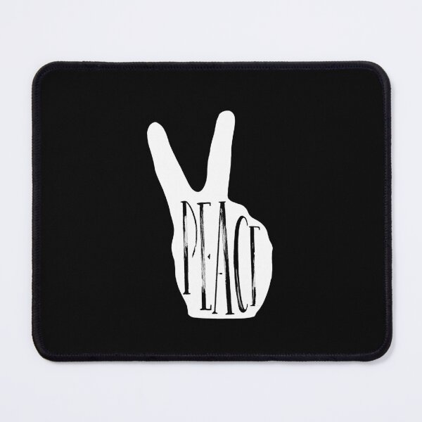 Item preview, Peace Hand Sign Peace white & black Love Freedom Hippie Gift designed and sold by Hyper-Field.