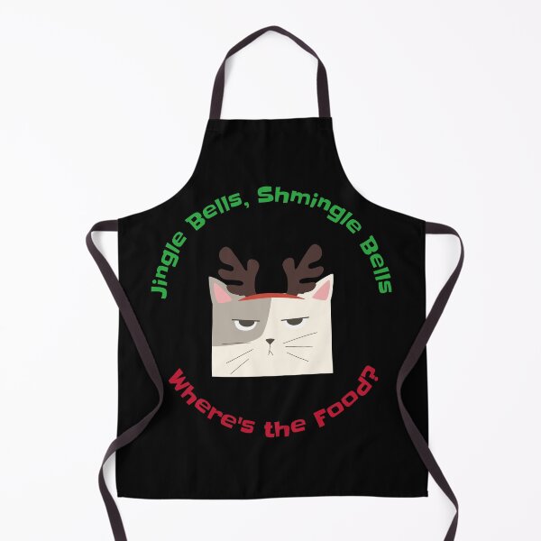 Item preview, Jingle Bells Shmingle Bells Where's the Food? Reindeer Cat designed and sold by LeftFieldFunny.