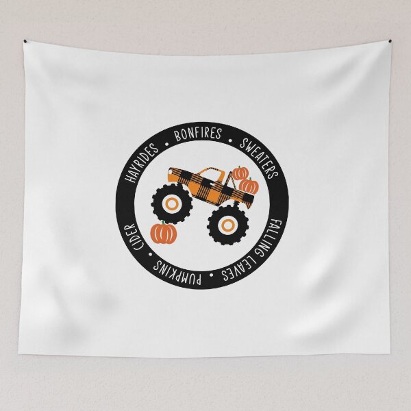 Item preview, Plaid monster truck fall, hayrides, bonfires, sweaters, falling leaves, pumpkins, cider - Fall mama designed and sold by Designs Of all kinds.