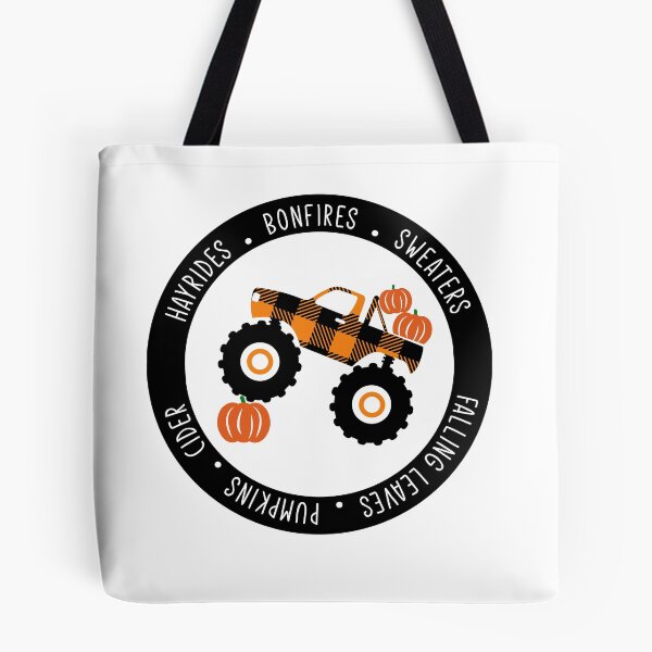 Item preview, Plaid monster truck fall, hayrides, bonfires, sweaters, falling leaves, pumpkins, cider - Fall mama designed and sold by Designs Of all kinds.