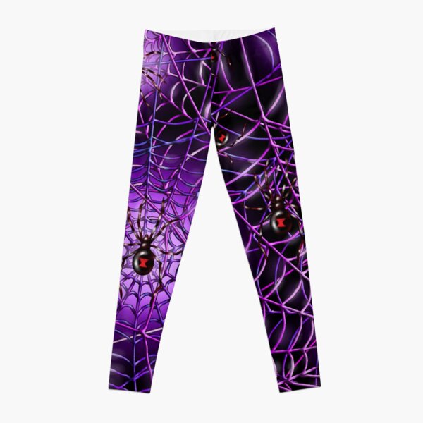 Glowing Spiderweb Pattern Leggings