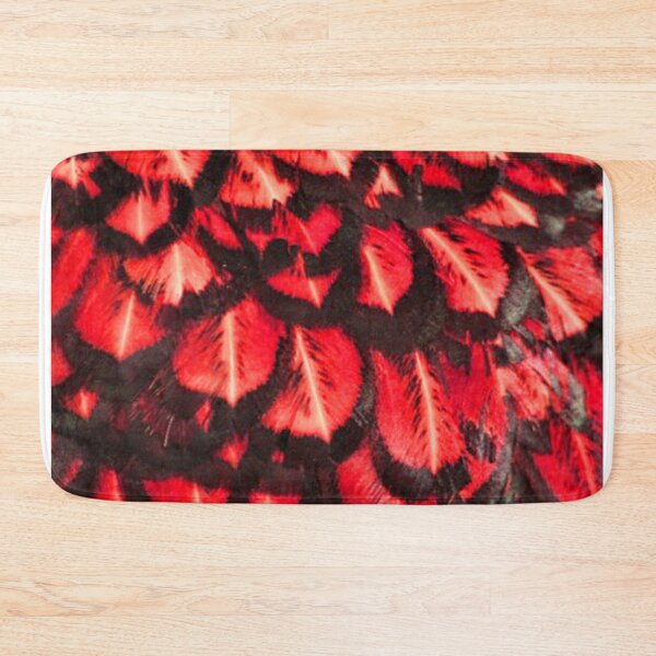 Item preview, Red Feather Skin Pattern Bed Sheet Design designed and sold by PodiShawna.