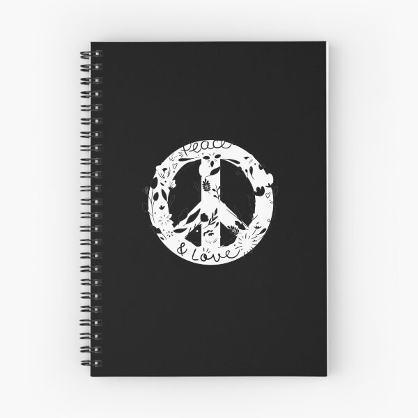 Item preview, Peace Sign Love Peace black & white Love Freedom Hippie Gift designed and sold by Hyper-Field.