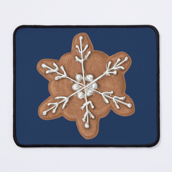 Item preview, White Icing Sugar Coated Gingerbread Snowflake Cookie designed and sold by Alicia Chee.