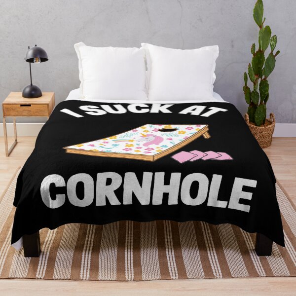 Item preview, I Suck At Cornhole Loser Funny Sarcastic Joke Pink Unicorn designed and sold by Stronzi.
