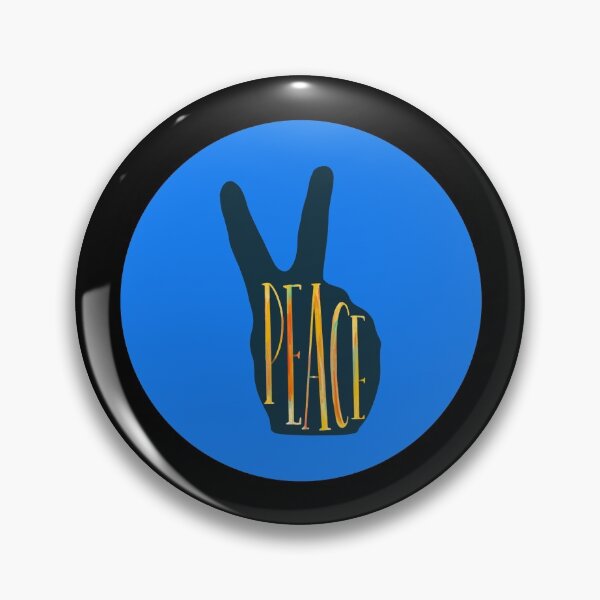 Item preview, Peace Hand Sign Peace blue Love Freedom Hippie Gift designed and sold by Hyper-Field.