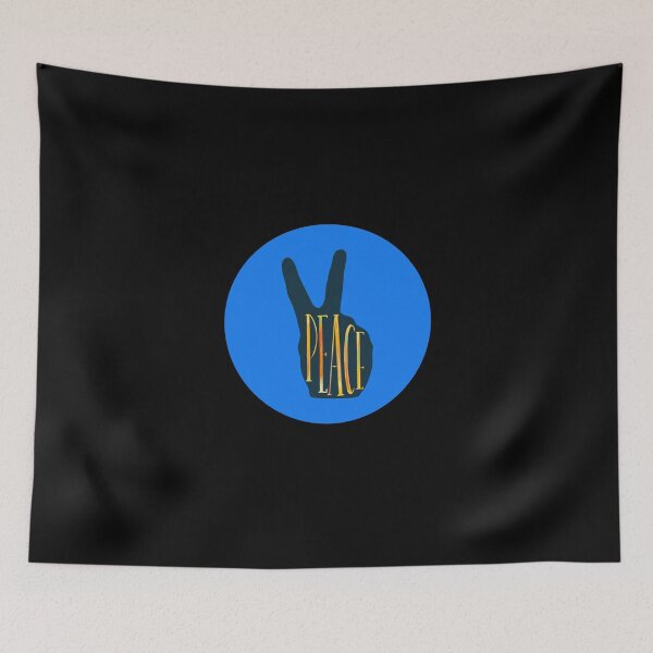 Item preview, Peace Hand Sign Peace blue Love Freedom Hippie Gift designed and sold by Hyper-Field.