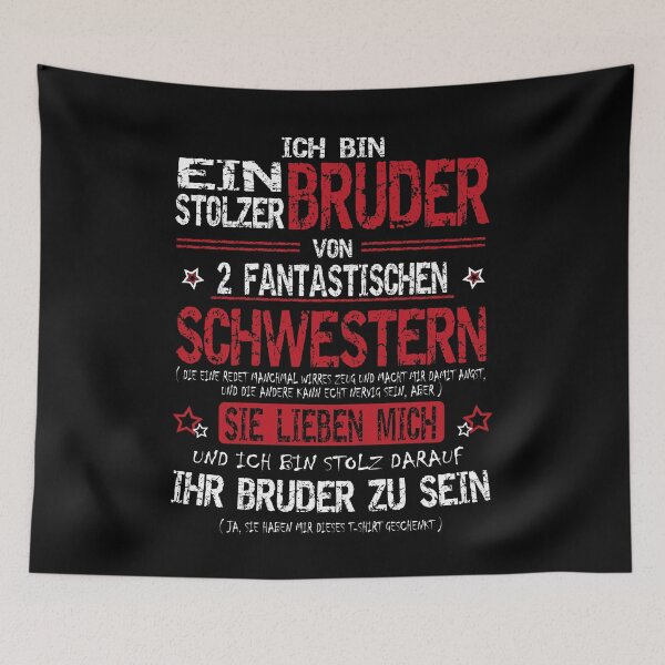Artikelvorschau, Stolzer Bruder - 2 Schwestern entworfen und verkauft von Shirt-Designs.