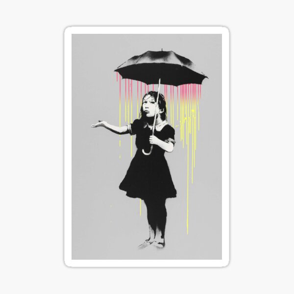 Item preview, Banksy Nola Umbrella Girl Art designed and sold by SharpWallArts.