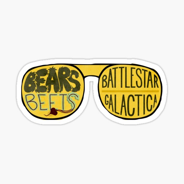 The Office Bears Beets Battlestar Galactica Sticker