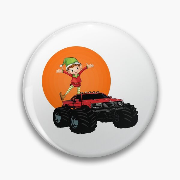Item preview, Christmas Elf Riding Monster Truck designed and sold by STOREMAAR.