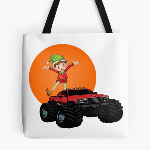 Item preview, Christmas Elf Riding Monster Truck designed and sold by STOREMAAR.