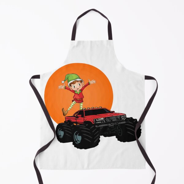 Item preview, Christmas Elf Riding Monster Truck designed and sold by STOREMAAR.