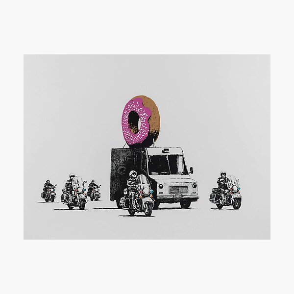 Aperçu de l'œuvre Donuts de Banksy, une œuvre d'art à la fraise créée et vendue par SharpWallArts.