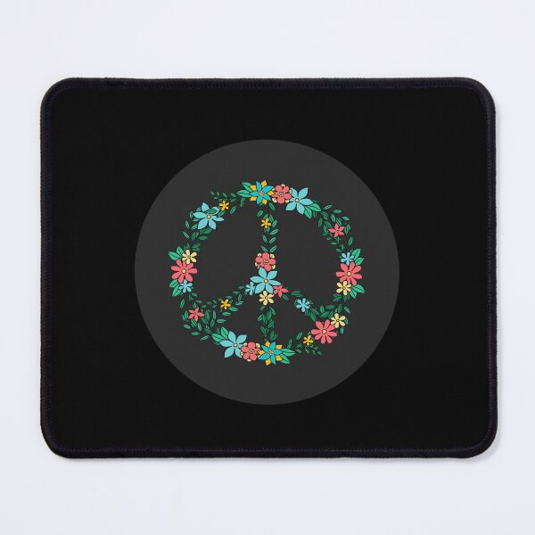 Item preview, Peace Sign Flowers Peace dark Love Freedom Hippie Gift designed and sold by Hyper-Field.