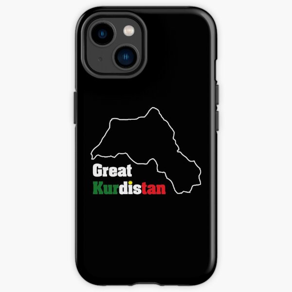 alle Teile von Kurdistan + Große Kurdistan-Karte + Kurdistan-Text iPhone Robuste Hülle