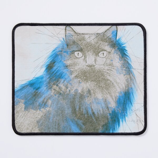 Item preview, Black cat abstract Сolor print designed and sold by artdragongift 15.