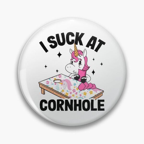 Item preview, I Suck At Cornhole Loser Funny Sarcastic Joke Pink Unicorn designed and sold by Stronzi.