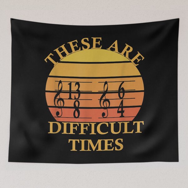 Item preview, These Are Difficult Times Vintage Sunset Music Lover designed and sold by ColbathJelia.