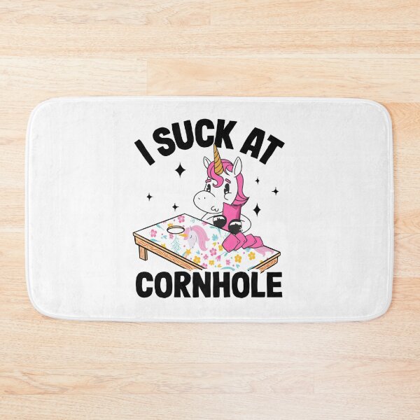 Item preview, I Suck At Cornhole Loser Funny Sarcastic Joke Pink Unicorn designed and sold by Stronzi.