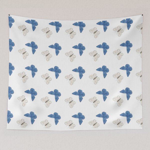 Item preview, White Blue Butterflies designed and sold by Pixelsadots.