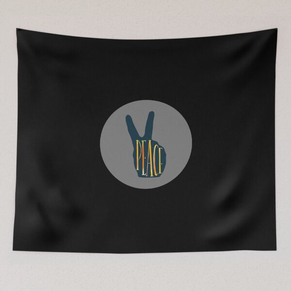 Item preview, Peace Hand Sign Peace grey Love Freedom Hippie Gift designed and sold by Hyper-Field.