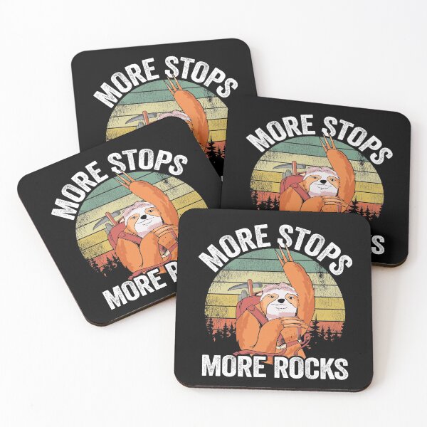 Item preview, More Stops More Rocks Vintage Sunset Retro Sloth Geologist designed and sold by Stronzi.