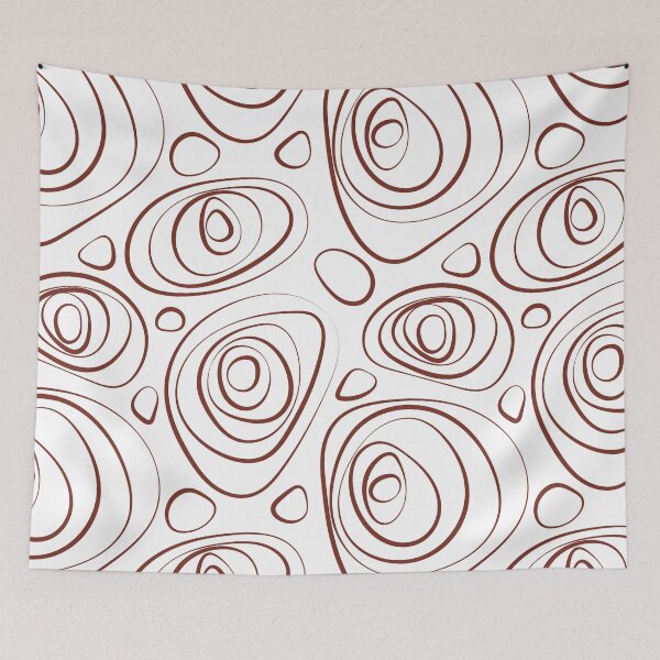 Item preview, Red and White Wacky Retro Circle Pattern Coordinates w/ Farrow and Ball Incarnadine No.248 2022 Popular Color - Colour - Trending Hue designed and sold by ColorOfTheYears.