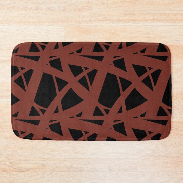 Item preview, Red and Black Abstract Mosaic Pattern 3 Coordinates w/ Farrow and Ball Incarnadine No.248 2022 Popular Color - Colour - Trending Hue designed and sold by ColorOfTheYears.
