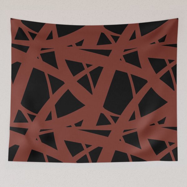 Item preview, Red and Black Abstract Mosaic Pattern 3 Coordinates w/ Farrow and Ball Incarnadine No.248 2022 Popular Color - Colour - Trending Hue designed and sold by ColorOfTheYears.