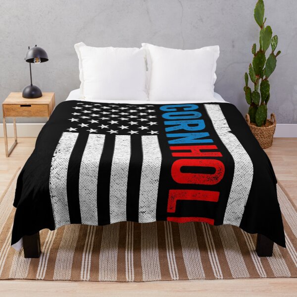 Item preview, US American Flag Corn Hole Bean Bag Toss Player Cornhole designed and sold by Stronzi.