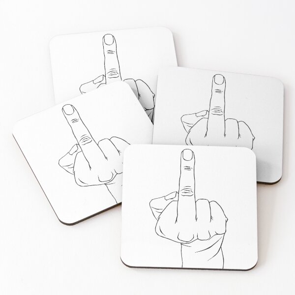 Middle finger Dessous de verre (lot de 4)