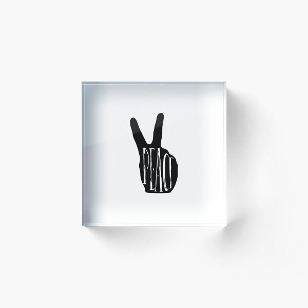Item preview, Peace Hand Sign Peace black & white Love Freedom Hippie Gift designed and sold by Hyper-Field.
