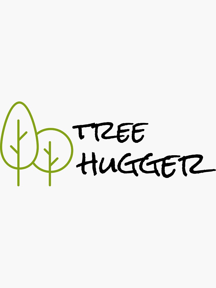 "Tree hugger light" Sticker for Sale by LivingGreenJK Redbubble