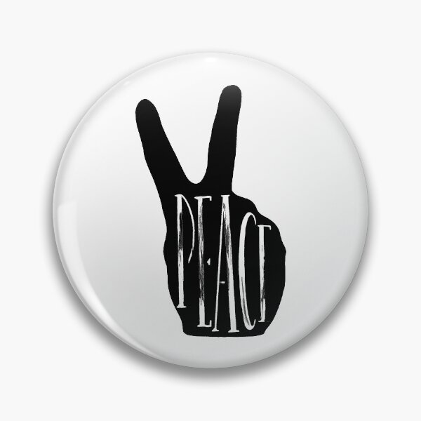 Item preview, Peace Hand Sign Peace black & white Love Freedom Hippie Gift designed and sold by Hyper-Field.