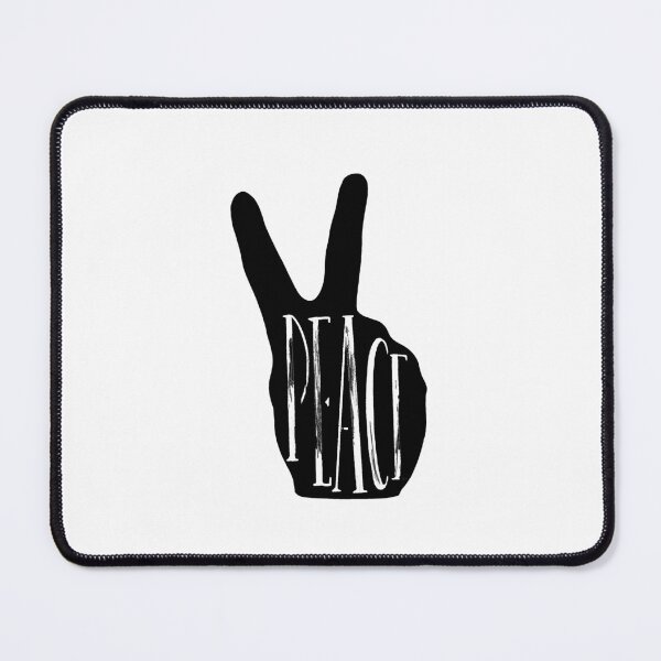 Item preview, Peace Hand Sign Peace black & white Love Freedom Hippie Gift designed and sold by Hyper-Field.