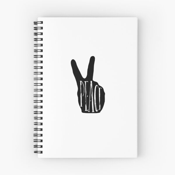 Item preview, Peace Hand Sign Peace black & white Love Freedom Hippie Gift designed and sold by Hyper-Field.