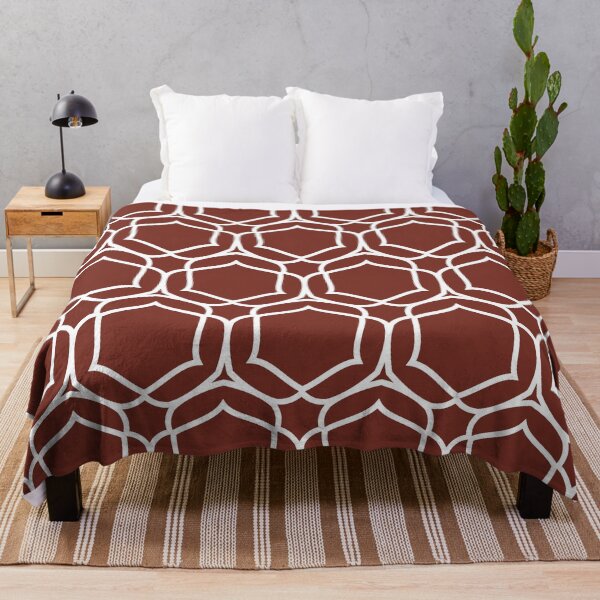 Item preview, Red and White Overlapping Shape Tile Pattern 2 Coordinates w/ Farrow and Ball Incarnadine No.248 2022 Popular Color - Colour - Trending Hue designed and sold by ColorOfTheYears.