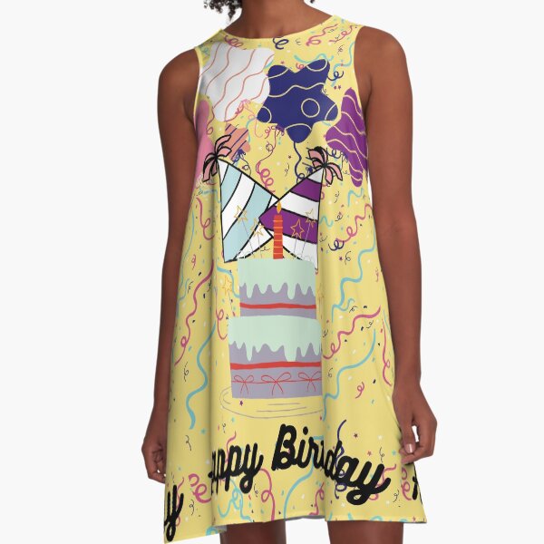 Happy Birthday A-Line Dress