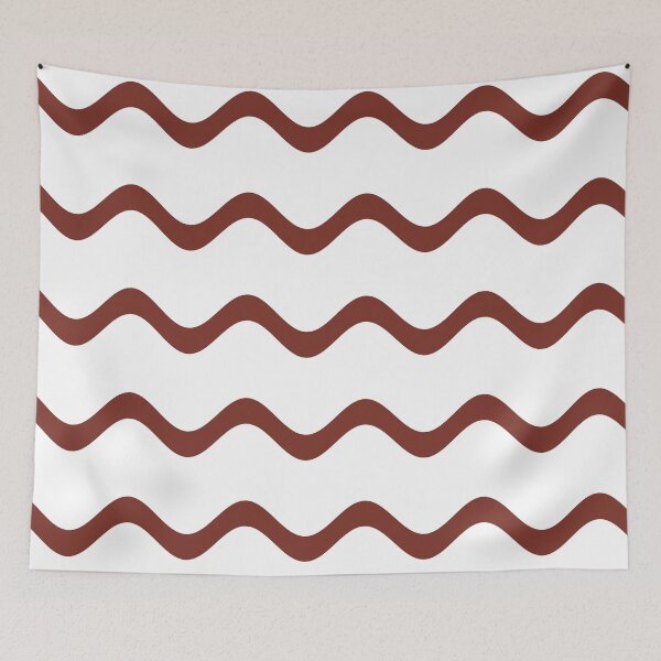 Item preview, Red and White Soft Rippled Stripe Pattern Coordinates w/ Farrow and Ball Incarnadine No.248 2022 Popular Color - Colour - Trending Hue designed and sold by ColorOfTheYears.